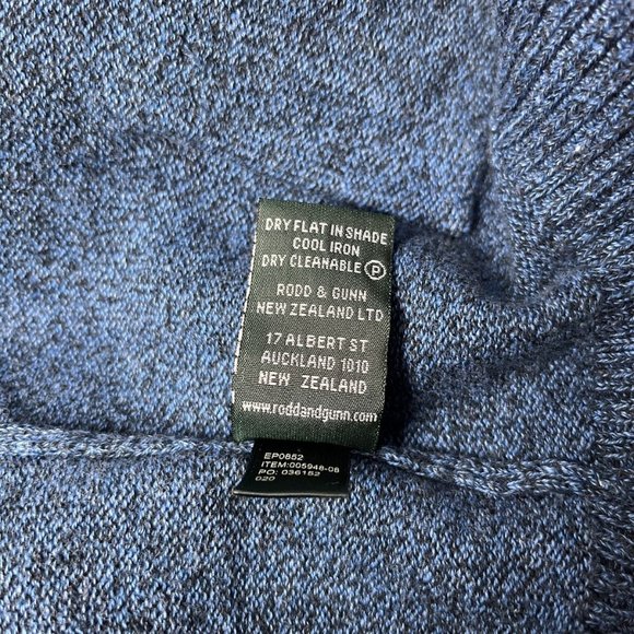 Mens Small RODD & GUNN Men's Kingsley Park Knit Hoodie $148 in Cobalt 005948 - Picture 8 of 12